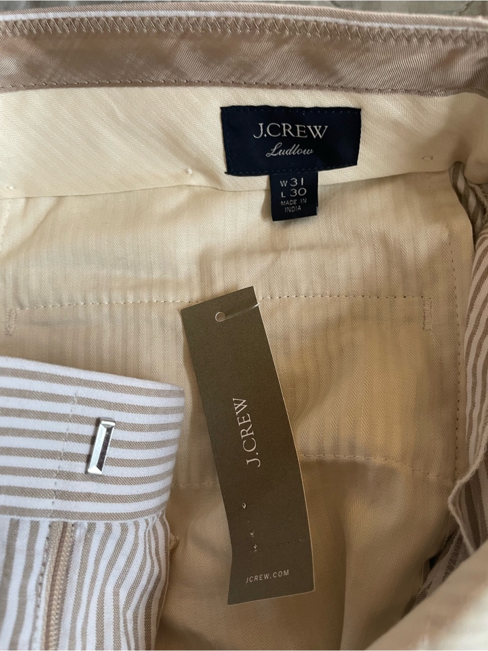 J. CREW Ludlow Slim-fit suit pant in cotton seersucker Size 31 NWD $218 CR095 - Picture 5 of 8